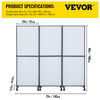 Vevor Acoustic Room Divider 72" x 66" 3-Pack Polyester and Steel Noise-Reducing Panel New