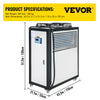 Vevor Air Cooled Chiller 5 Ton Panasonic Compressor 5 HP 53L Built-In Tank Stainless Steel New