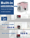 AlorAir LGR 850X Smart Wifi Basement/Garages Dehumidifier 85 Pints 180 PPD 2300 Sq. Ft. with Condensate Pump Red New
