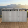 Vevor Trash Can Storage Shed for Three 52.79 Gallon Bins with Lockable Doors and Easy Access Entry New
