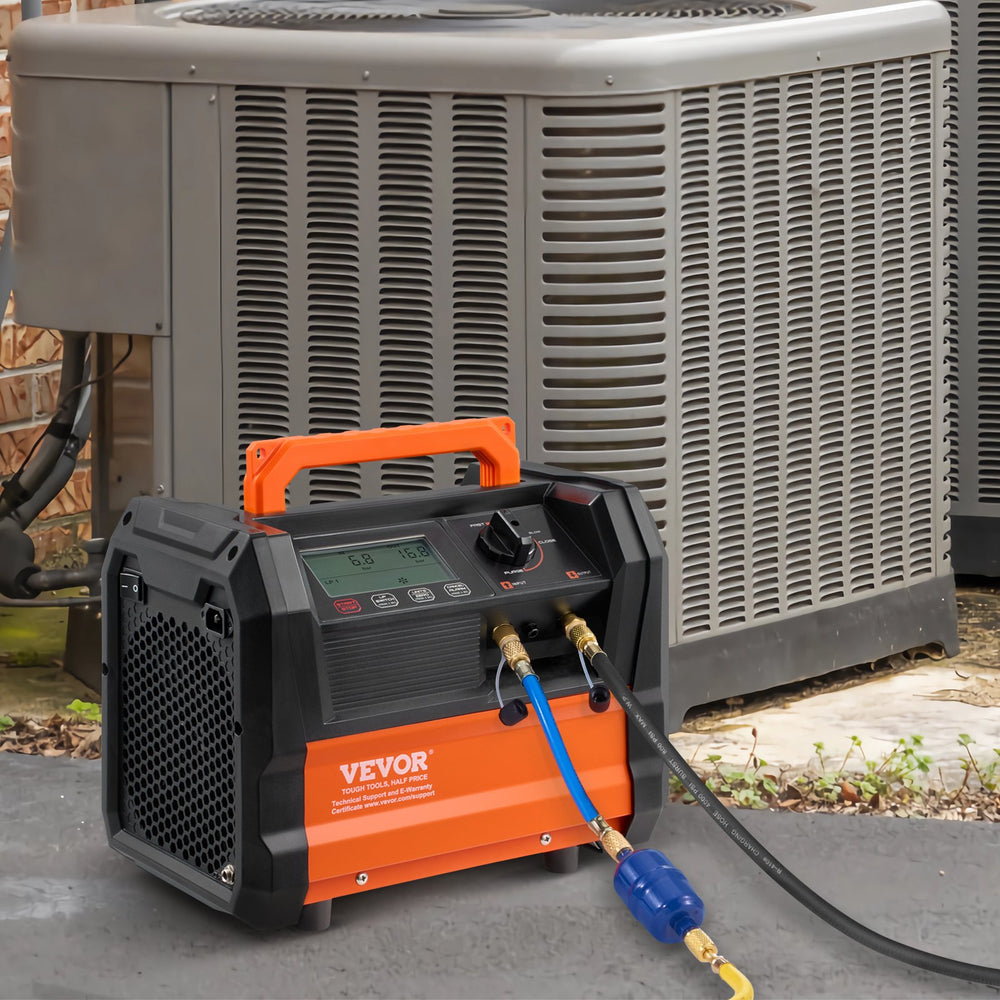 Vevor Refrigerant Recovery Machine 1HP Dual Cylinder Brushless Portable AC New
