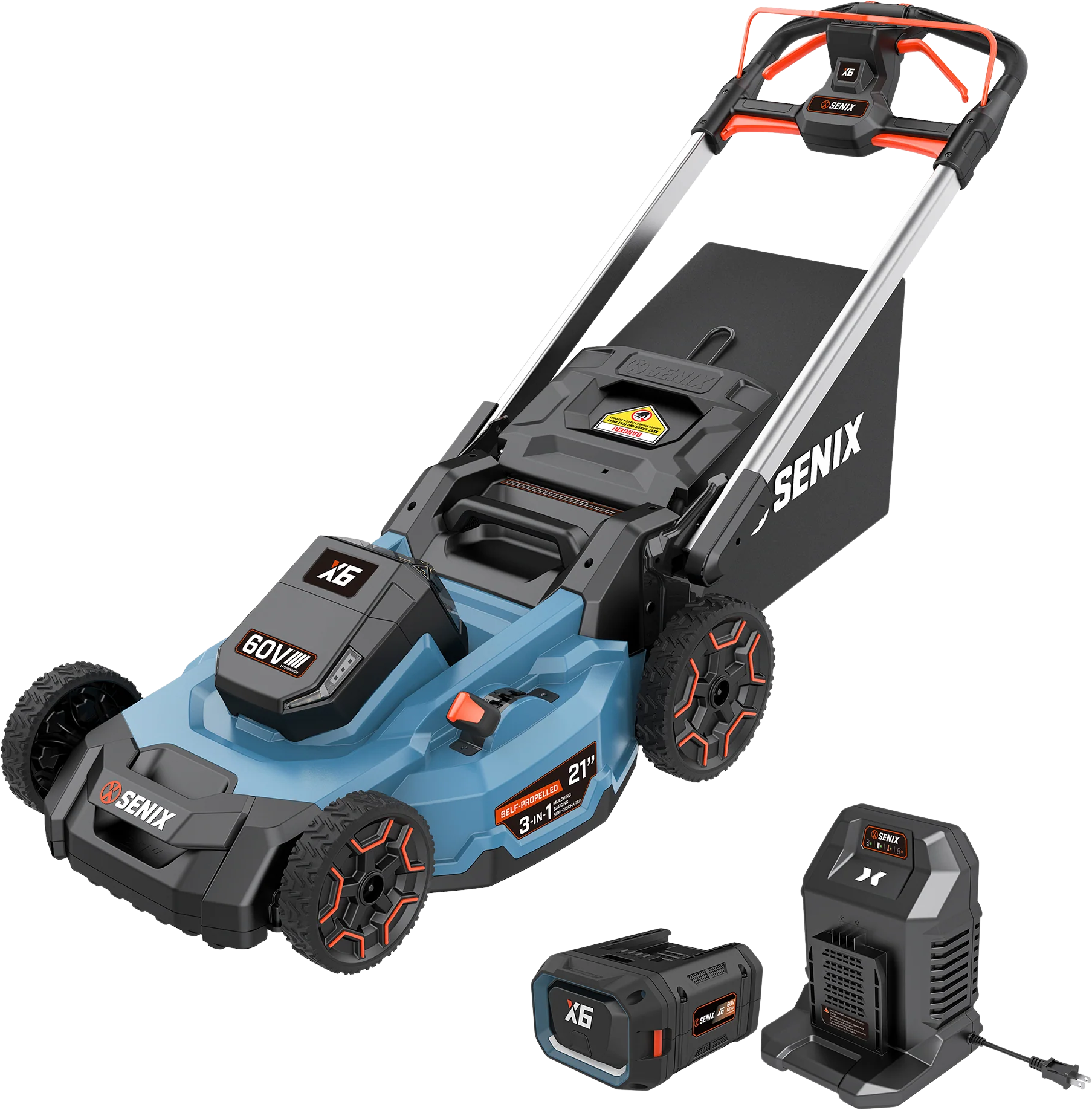 Senix LPSX6-H Self-Propelled Mower 60 Volt Max 21-Inch Cordless Brushless with Battery & Charger New