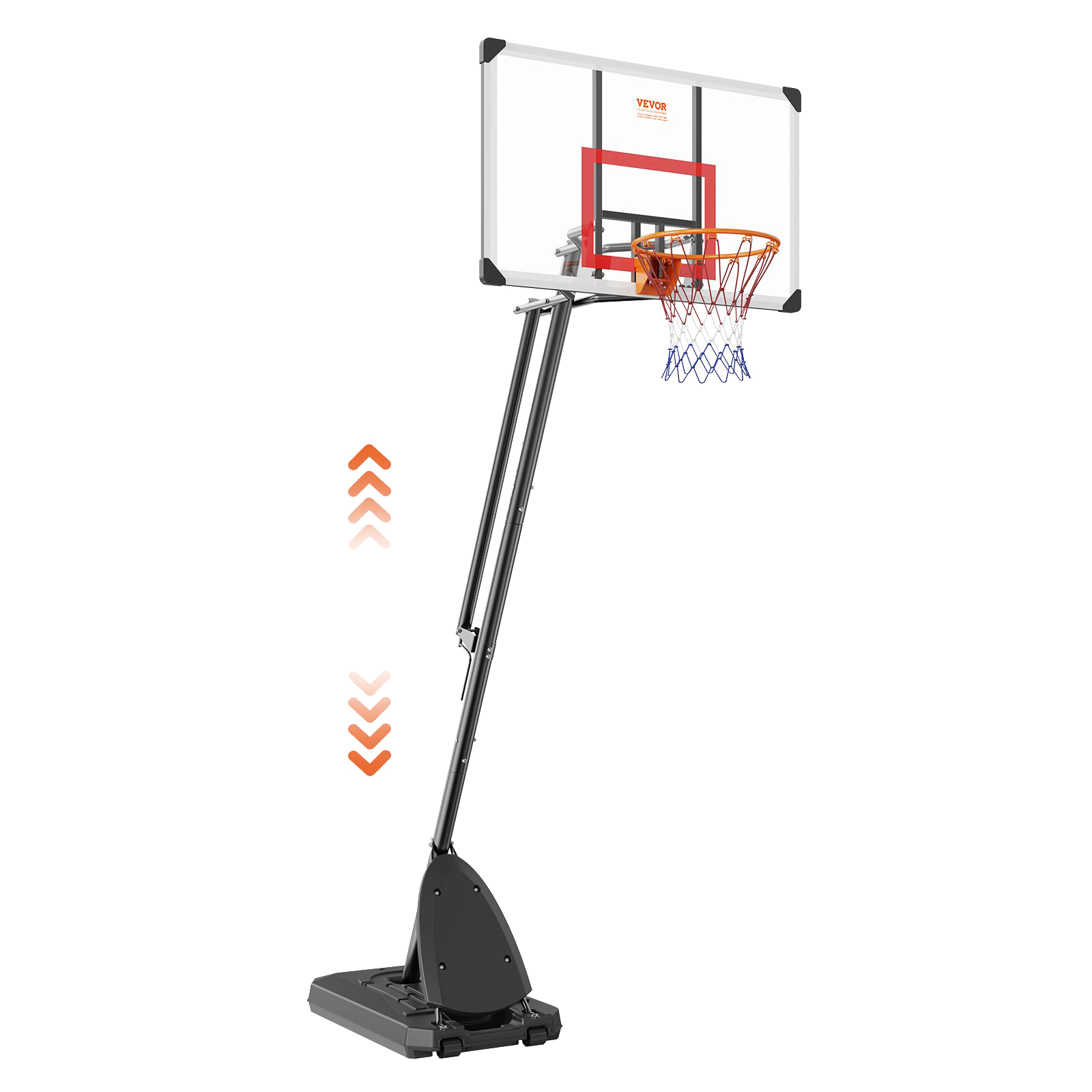 Vevor Basketball Hoop 7.6' to 10' Adjustable Height 50