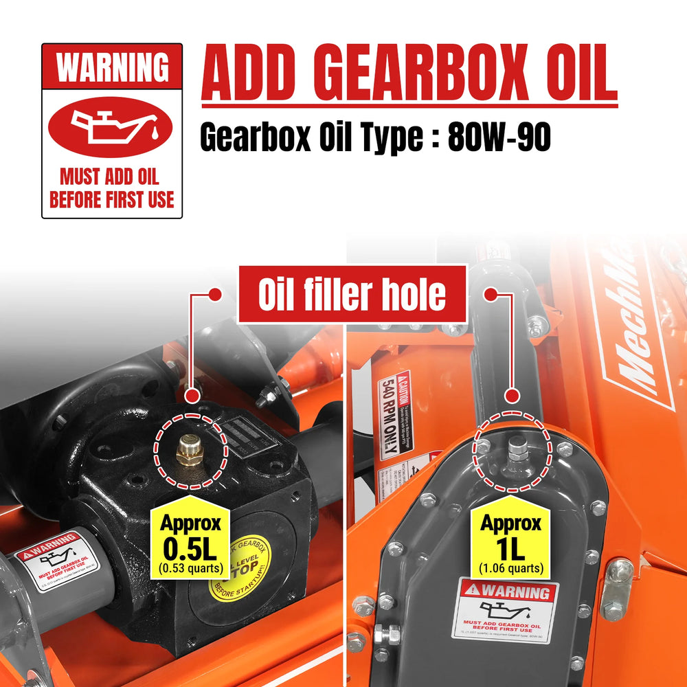 48 in Rotary Tiller,  3 Point Hitch Cat.1,  Chain Drive,  PTO Shaft Included with Shear Bolt,  18-35 HP,  LRT48