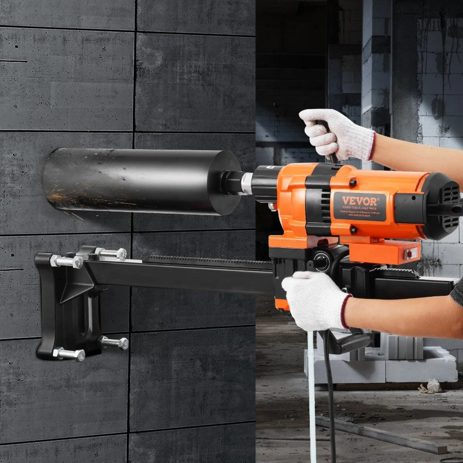 Vevor Diamond Core Drill Rig 3500W with Stand 0.8"–11.8" Capacity Wet and Dry Cutting New