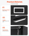 Vevor 4-Drawer Locking File Cabinet Vertical Metal Storage for A4/Letter/Legal Size Black New