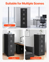 Vevor 4-Drawer Locking File Cabinet Vertical Metal Storage for A4/Letter/Legal Size Black New