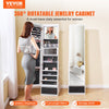 Vevor Mirror Jewelry Cabinet 360° Swivel Full Length Lockable Organizer with Shelves and Drawer New