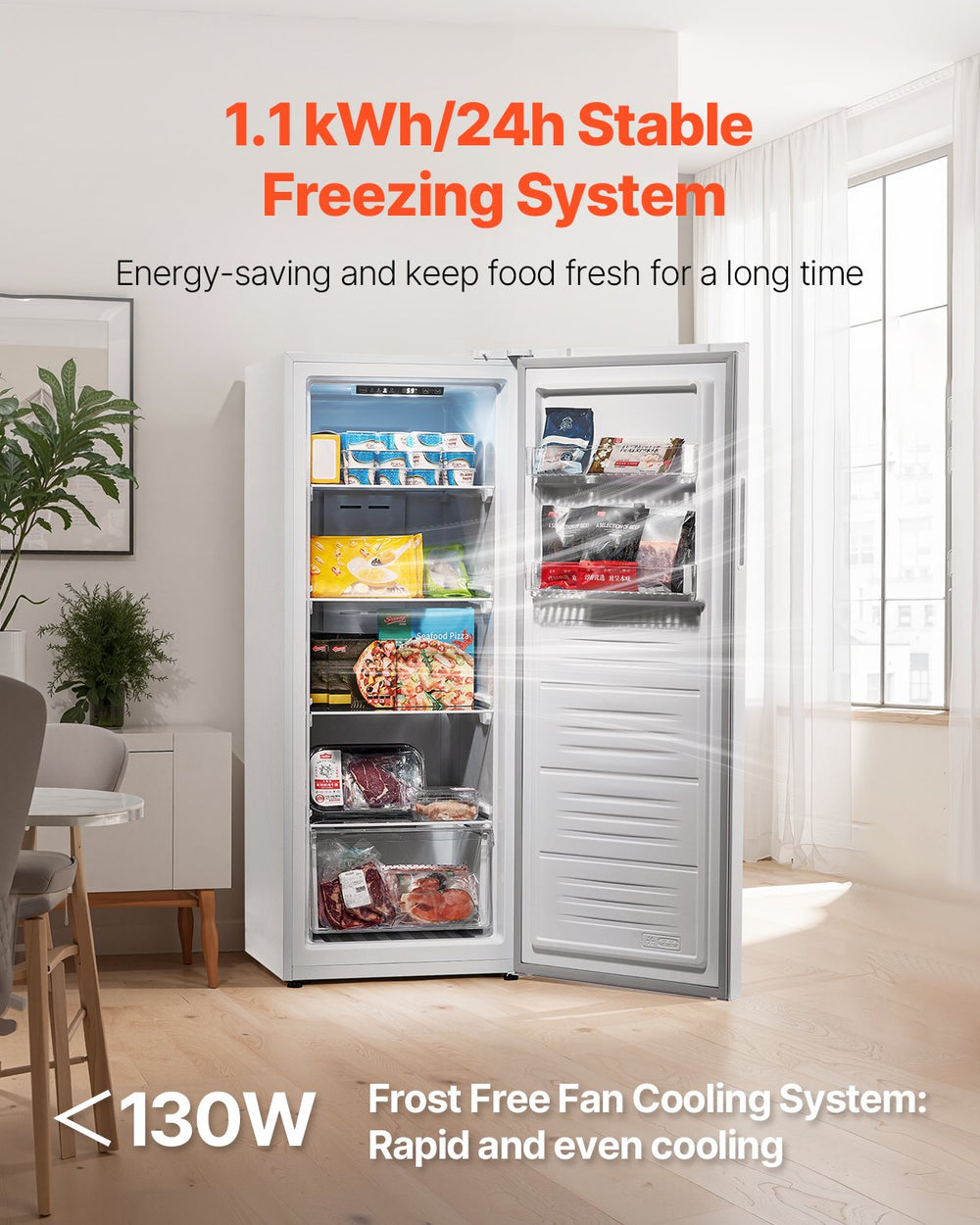 Vevor Convertible Freezer Refrigerator 11 Cu. Ft. Upright Frost Free with Digital Control New