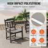 Vevor 5 Piece Patio Dining Set All-Weather Outdoor Table and Armchairs Light Gray New