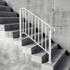 Vevor Stair Handrail 3-4 Steps Outdoor Wrought Iron Railing for Concrete or Wooden Stairs White New