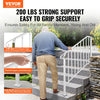 Vevor Stair Handrail 3-4 Steps Outdoor Wrought Iron Railing for Concrete or Wooden Stairs White New