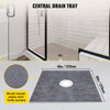 Vevor Shower Curb Kit 48" x 48" Watertight Overlay with 4" Central Drain and 2 Adjustable Curbs New