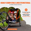 Vevor Bike Trailer 2-in-1 Child Carrier Converts to Stroller 110 Lbs Load Foldable Fits 22"-28" Bikes New