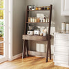 Ladder Shelf Desk Bookcase with Countertop, Drawer and 2 Shelves-Walnut - Gallery View 1 of 9