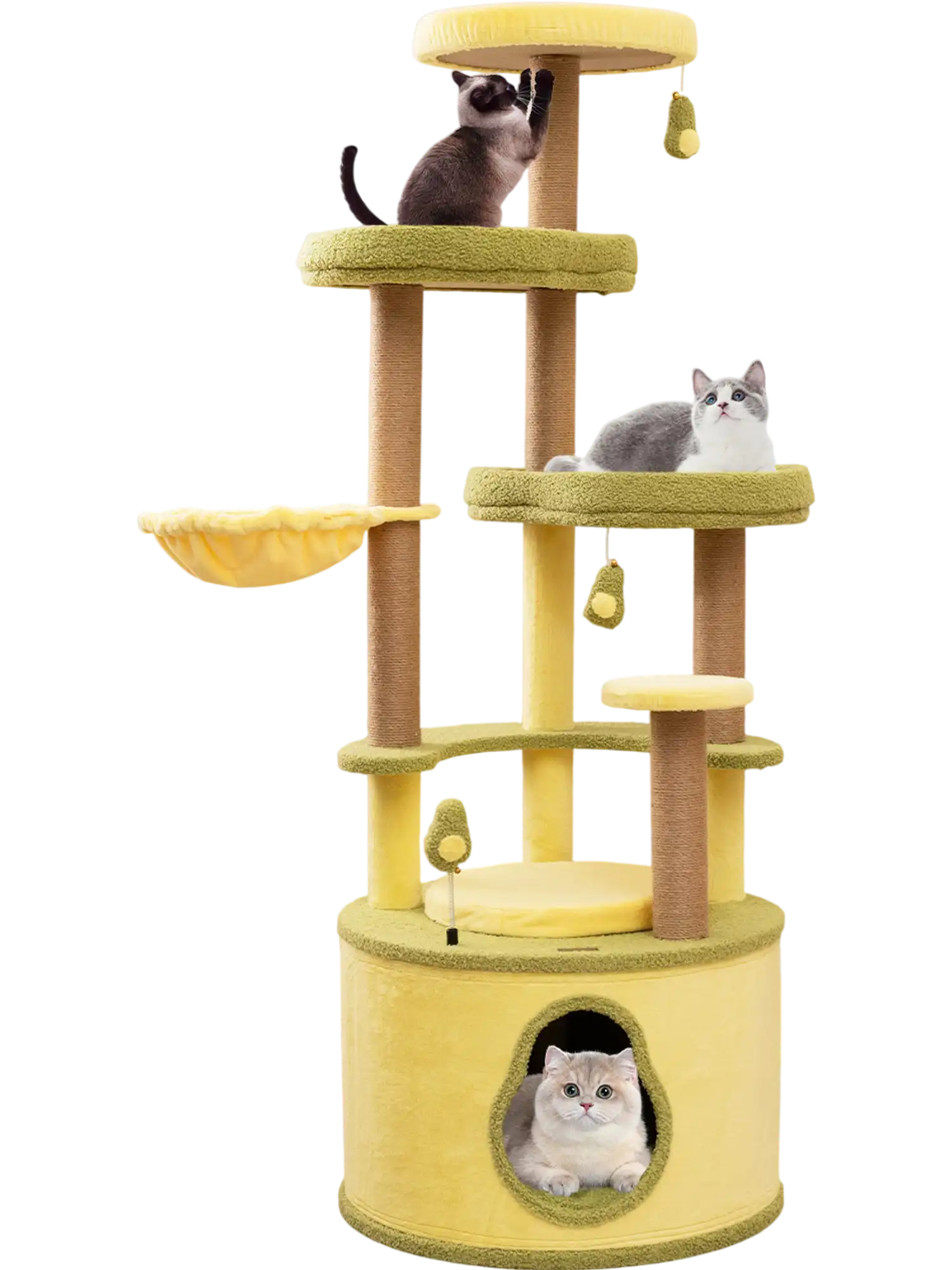 Costway Large Avocado Multi-Level Cat Tree Tower Condo Green 389764215 New