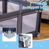 Close-up of the Large Baby Playpen's stable support legs, featuring anti-slip foot pads for safety and stability.