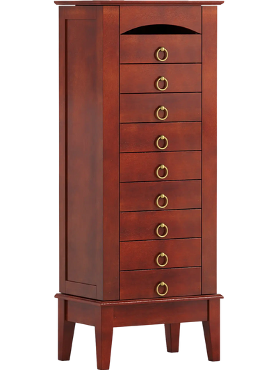 Costway Large Capacity Jewelry Storage Cabinet Armoire 9 Drawers 50946287 New
