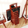Large capacity jewelry storage cabinet with 9 drawers, flip top mirror, and organized compartments for easy access.