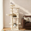 Large Cat Tree for Indoor Cats 63" Tall Cat Tower-Beige - Gallery View 1 of 10
