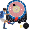 Large portable dart board for kids with 4 sticky kick balls, perfect for outdoor games and family fun.