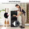 Large black galvanized package delivery box with anti-theft design, featuring a lock and spacious storage for secure.