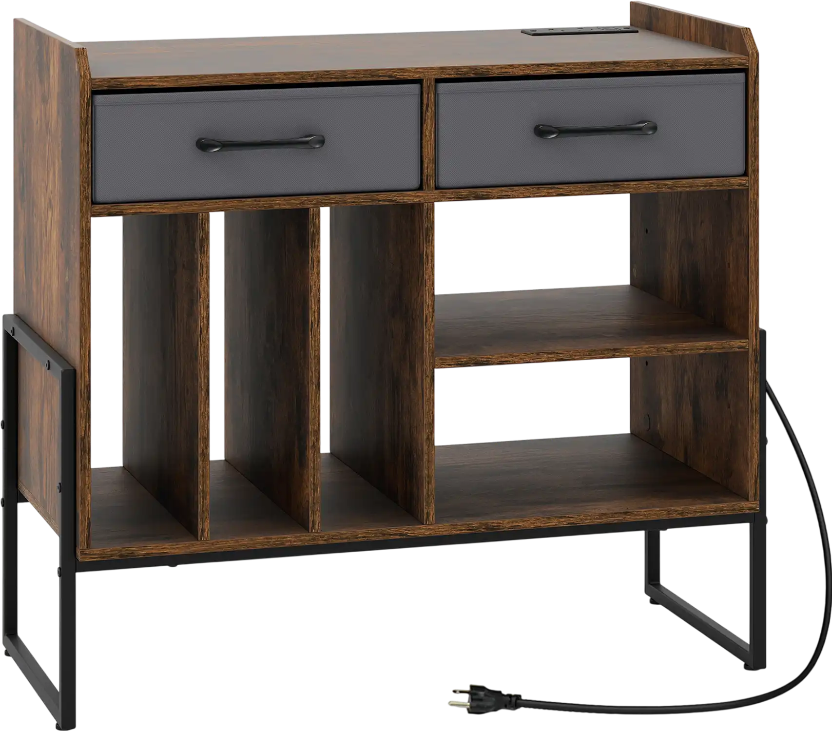 Costway Record Player Stand Charging Station Vinyl Storage Side Table 34922828 New