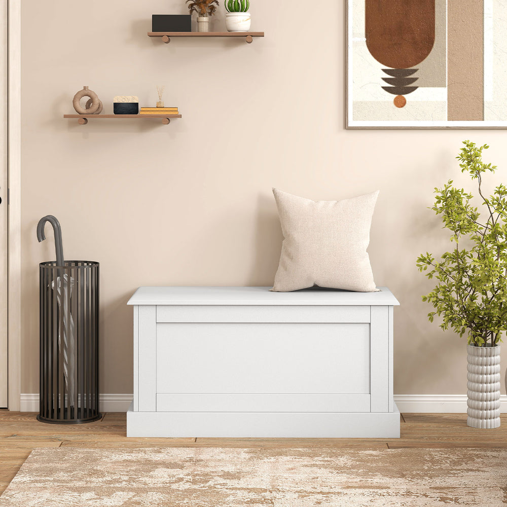 Large Storage Chest with Safety Metal Hinge-off white - Gallery View 1 of 9