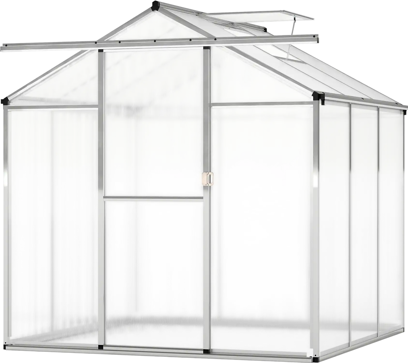 Costway Large Walk-in Greenhouse Polycarbonate Panels Rain Gutters 298734516 New