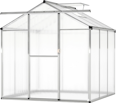Costway Large Walk-in Greenhouse Polycarbonate Panels Rain Gutters 298734516 New
