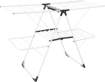 Costway 2-Level Laundry Clothes Drying Rack Height Adjustable Wings 61789432 New