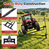 Lawn mower lift jack in black features heavy-duty metal construction, adjustable height, and foldable design for easy storage.