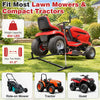 Lawn mower lift jack with heavy-duty metal construction, 880 lbs capacity, and adjustable height for easy maintenance.