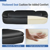Thickened seat cushion made of premium PU leather and high-density sponge for ergonomic office chair comfort.