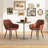 Leisure Dining Chair Set of 2 with Curved Backrest and Wide Seat-Coffee - Gallery View 1 of 9