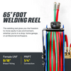 Goodyear GUR079 Welding Hose Reel Retractable 1/4" x 65' Twin Oxy Acetylene Hoses Single Arm 300 PSI New
