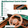 Multifunctional control center of the 12V Bentley Bacalar kids ride-on car with USB, AUX, and volume adjustment.