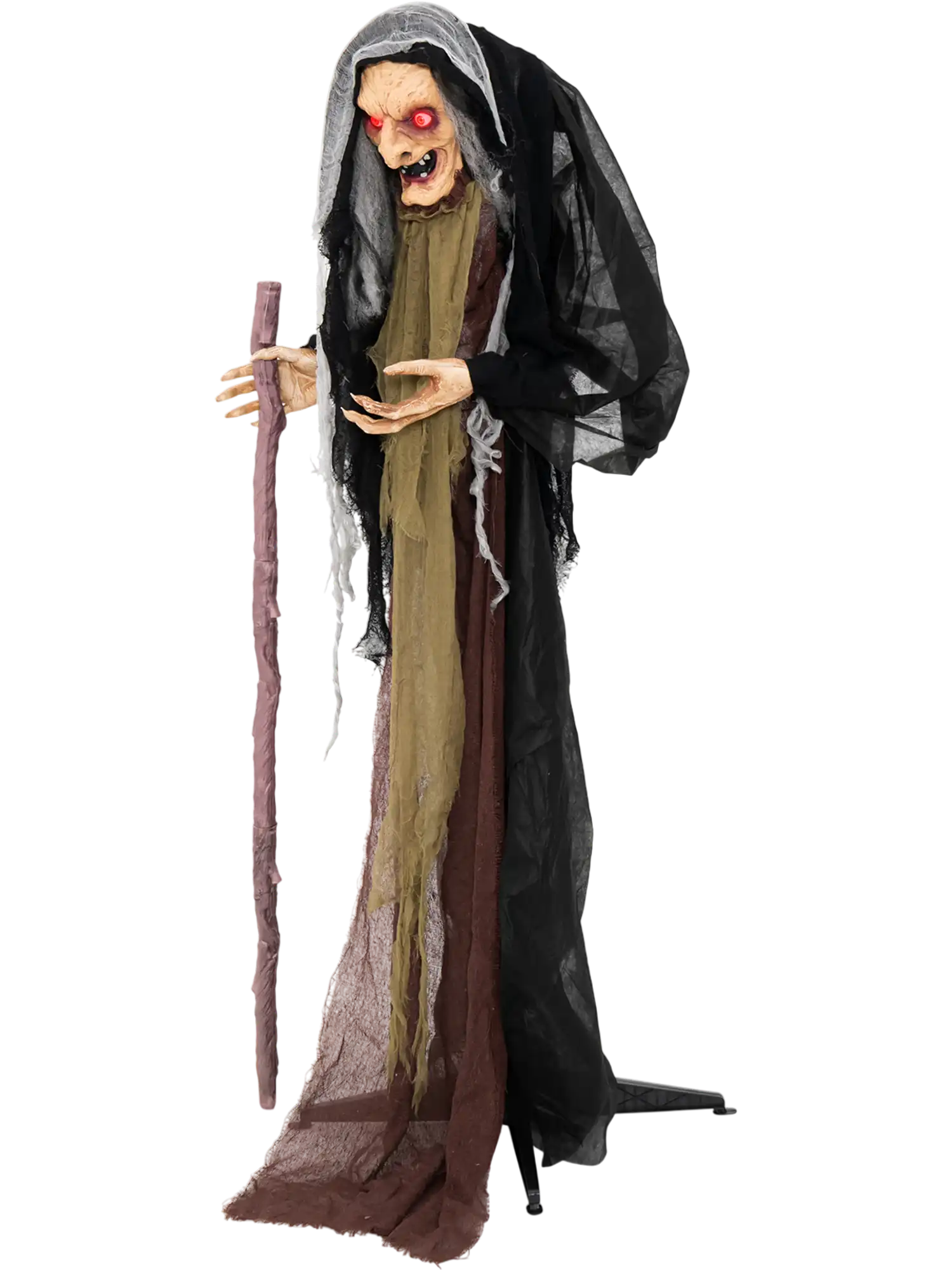Costway Life Size Animatronic Witch Pre-Recorded Phrases Halloween Decor 97658431 New
