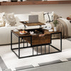 Lift Top Coffee Table Modern Center Table with Hidden Storage Compartment-Rusitc Brown - Gallery View 1 of 11