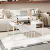 Lift Top Coffee Table Modern Center Table with Hidden Storage Compartment-White - Gallery View 1 of 11