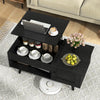 Lift Top Coffee Table with Storage and Hidden Compartment-Black - Gallery View 1 of 11