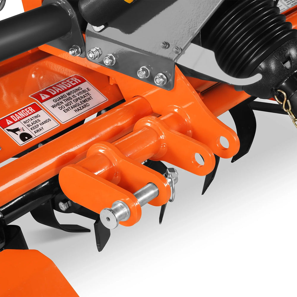 48 in Rotary Tiller,  3 Point Hitch Cat.1,  Chain Drive,  PTO Shaft Included with Shear Bolt,  18-35 HP,  LRT48
