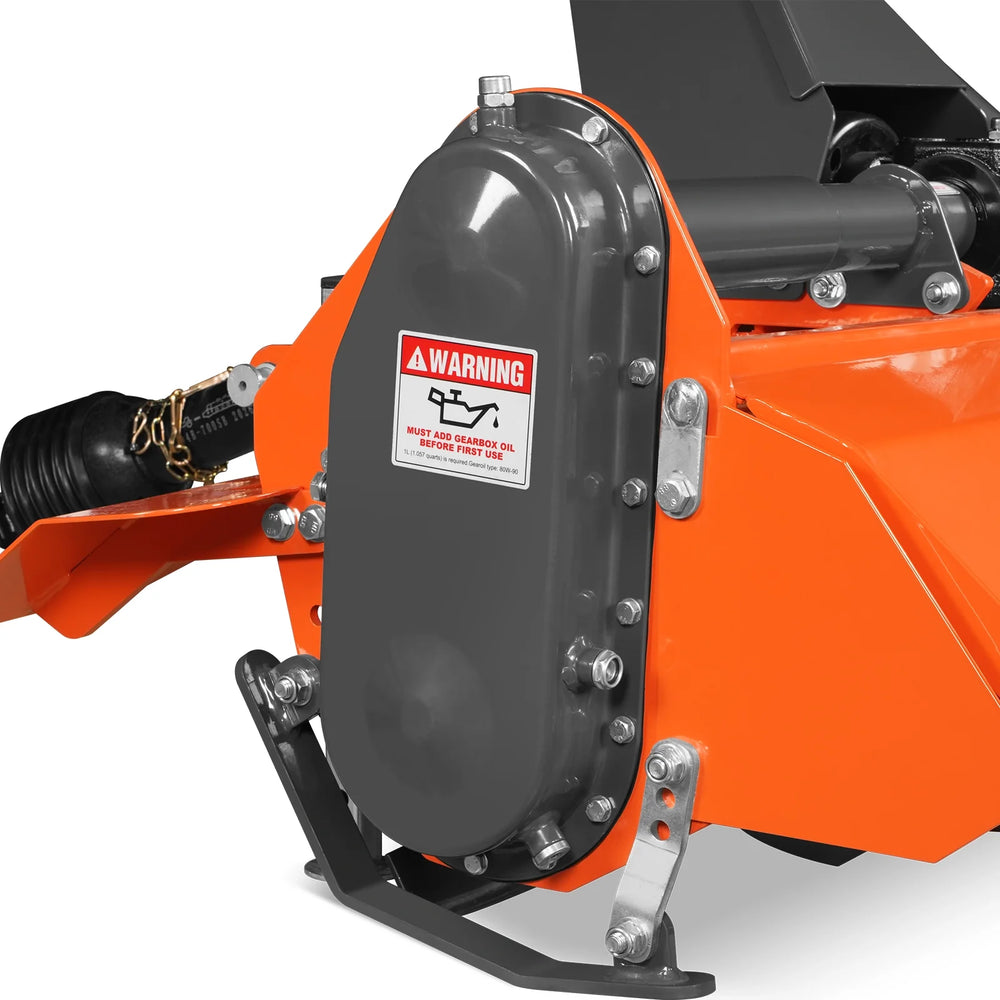 48 in Rotary Tiller,  3 Point Hitch Cat.1,  Chain Drive,  PTO Shaft Included with Shear Bolt,  18-35 HP,  LRT48