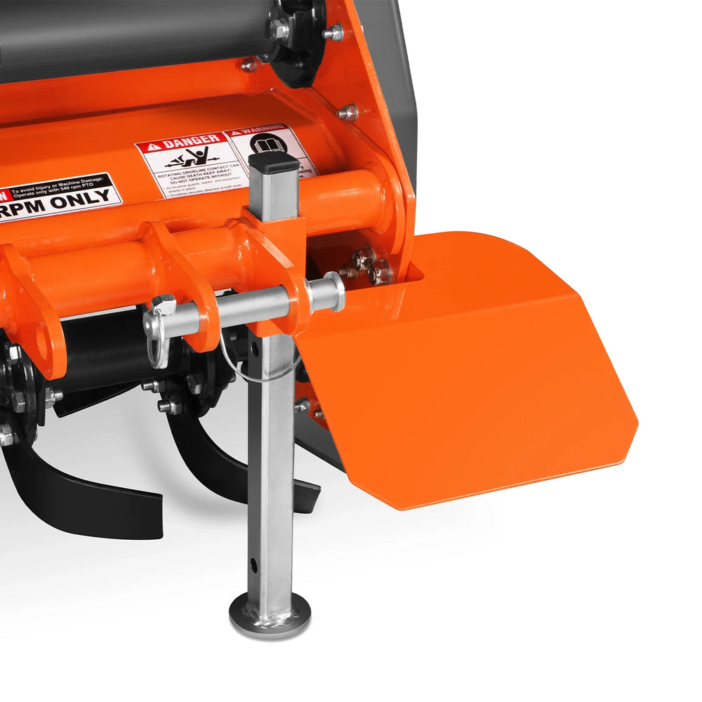 48 in Rotary Tiller,  3 Point Hitch Cat.1,  Chain Drive,  PTO Shaft Included with Shear Bolt,  18-35 HP,  LRT48