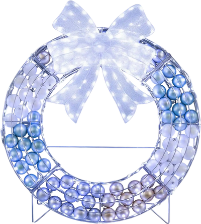 Costway Lighted Christmas Wreath 332 LED Lights 34345834 New