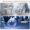 Lighted Christmas wreath decoration featuring 332 LED lights and 88 festive balls, perfect for indoor or outdoor holiday cheer.