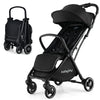 Lightweight baby stroller with one-hand folding design, adjustable backrest, and compact for airplane travel.