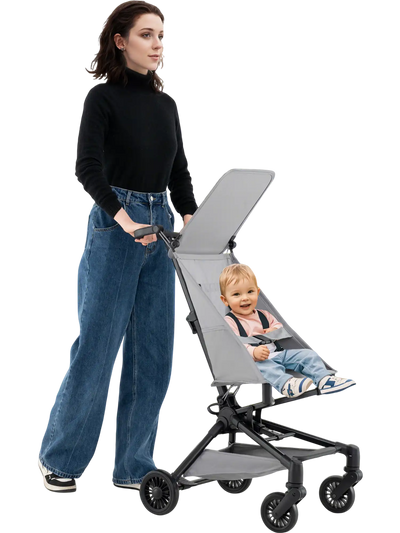 Costway Lightweight Baby Stroller Compact Airplane-Friendly Travel Gray 472195368 New