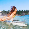 Lightweight boogie board with EPS core and XPE deck, perfect for beach fun and water activities for all ages.
