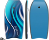 Lightweight body board featuring a blue design, XPE deck, and EPS core, perfect for beach and pool activities.